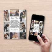 Digital&Printed 8 Foto's Collage Bruiloft Dank u Kaart