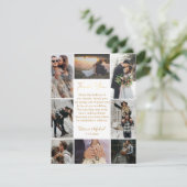 Digital&Printed 8 Foto's Gouden Huwelijk Dank u Kaart (Staand voorkant)