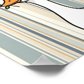 Digital Prints with Cute Duck - Striped Wall Decor (Hoek)