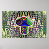 Digital Rainbow Mushroom (woorden toevoegen) Poster (Voorkant)