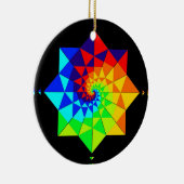 Digital Rainbow Spiral Ketting of Keramisch Ornament (Rechts)