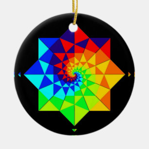 Digital Rainbow Spiral Ketting of Keramisch Ornament