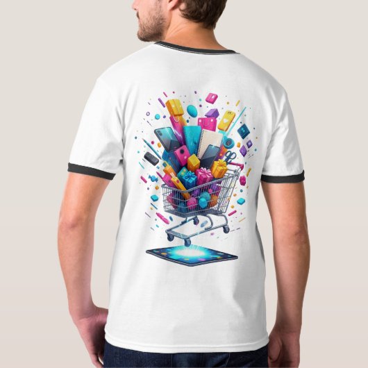 Digital Rush – Shopping Cart Blast Tee T-shirt (Achterkant volledig)