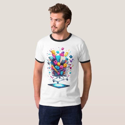 Digital Rush – Shopping Cart Blast Tee T-shirt (Voorkant volledig)
