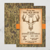 Digital Rustic Deer Birthday Uitnodiging (Voorkant / Achterkant)