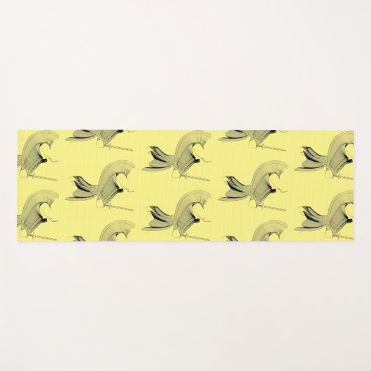 Digital Samurai Abstract Figure - Custom Color Yogamat (Voorkant (horizontaal))