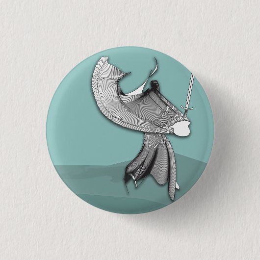 Digital Samurai Ronde Button 3,2 Cm (Voorkant)