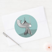 Digital Samurai Ronde Sticker (Envelop)