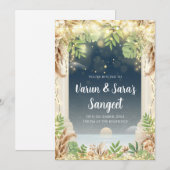 Digital Sangeet nodigt uitnodigingen voor ontvangs (Voorkant / Achterkant)