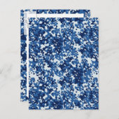 Digital Sky Blue Camouflage - met wit Briefkaart (Voorkant / Achterkant)