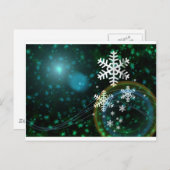 Digital Snowflake Natuur Winter Peace Love Destiny Briefkaart (Voorkant / Achterkant)