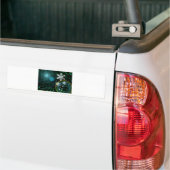 Digital Snowflake Natuur Winter Peace Love Destiny Bumpersticker (Op Truck)