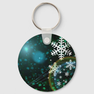 Digital Snowflake Natuur Winter Peace Love Destiny Sleutelhanger