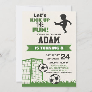 Digital Sports Party-uitnodiging voor jongens en m Kaart