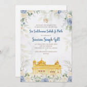 Digital Sri Sukhmani Sahib path invitation Kaart (Voorkant / Achterkant)