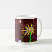 Digital Sunflower Impressionist Art Mug Koffiemok (Voorkant rechts)