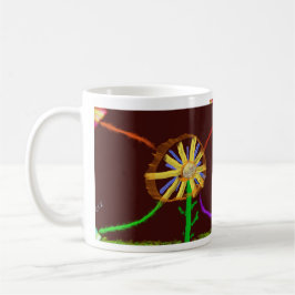 Digital Sunflower Impressionist Art Mug Koffiemok