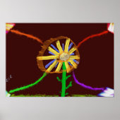 Digital Sunflower Poster (Voorkant)