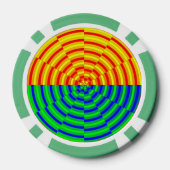Digital Sunrise door Kenneth Yoncich Poker Chips (Achterkant)