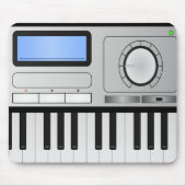 Digital Synthesizer Keyboard Mousepad Muismat (Voorkant)