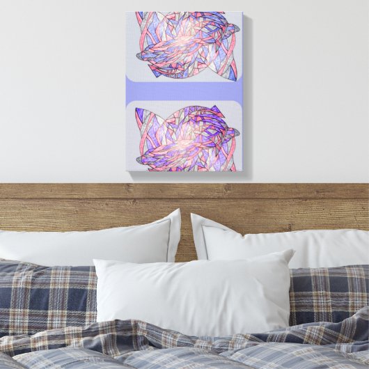 Digital Tentacles Abstract Modern Art Print (Insitu (Slaapkamer))