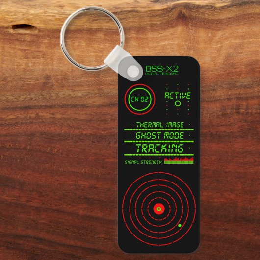 Digital Tracking Ghost Mode Surveillance Design  Sleutelhanger (Voorkant)