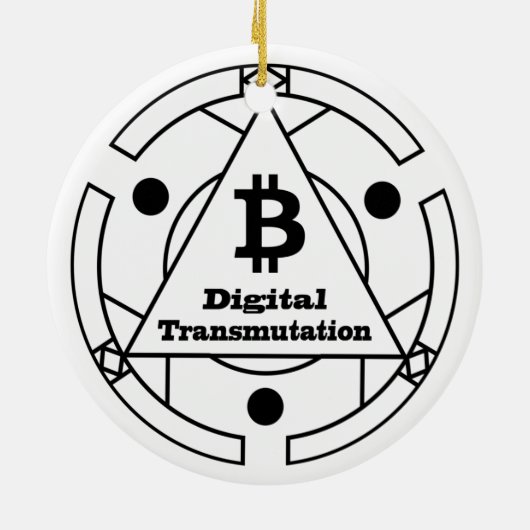 Digital Transmutation Alchemy Keramisch Ornament (Achterkant)