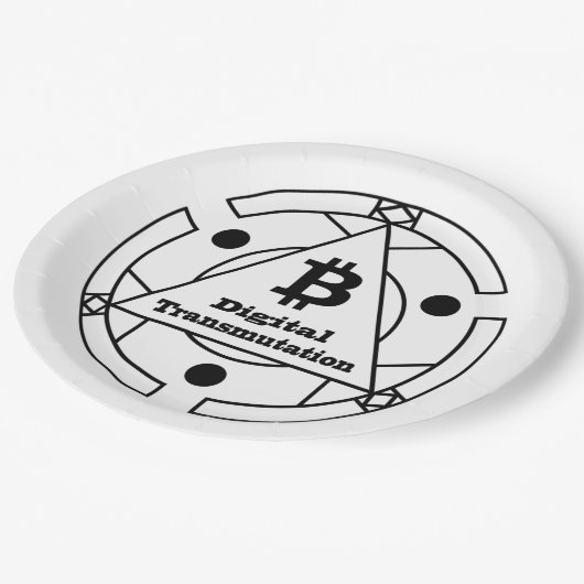 Digital Transmutation Alchemy Papieren Bordje (Gekanteld)