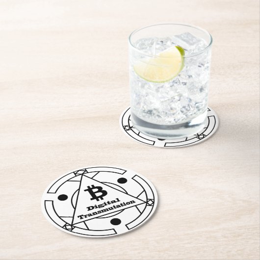 Digital Transmutation Alchemy Ronde Kartonnen Onderzetter (Insitu)