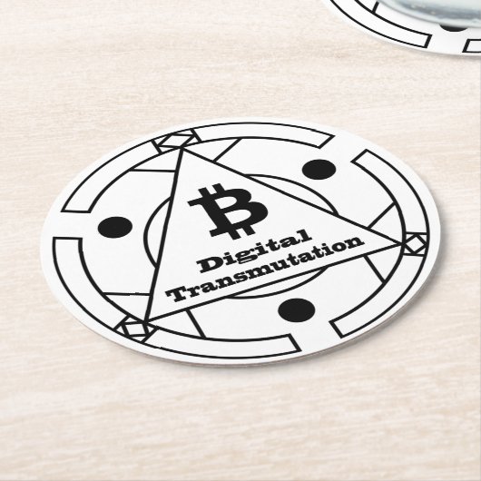 Digital Transmutation Alchemy Ronde Kartonnen Onderzetter (Gebogen)