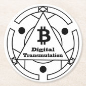 Digital Transmutation Alchemy Ronde Kartonnen Onderzetter (Voorkant)