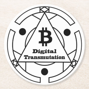 Digital Transmutation Alchemy Ronde Kartonnen Onderzetter