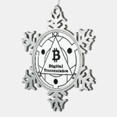 Digital Transmutation Alchemy Tin Sneeuwvlok Ornament (Rechts)
