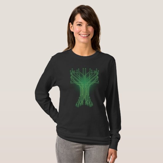 Digital Tree Computer Mechanical Engineer Digital T-shirt (Voorkant volledig)
