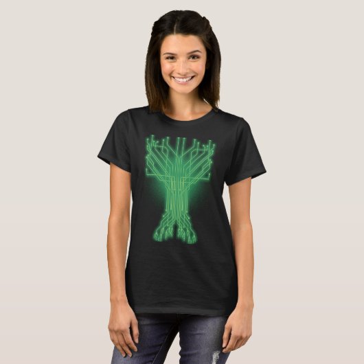 Digital Tree Computer Mechanical Engineer Digital T-shirt (Voorkant volledig)
