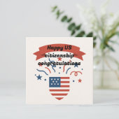 Digital U.S. Citizenship Felicitaties Kaart (Staand voorkant)