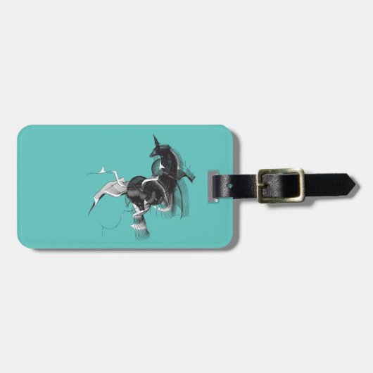 Digital Unicorn Bagagelabel (Voorkant horizontaal)