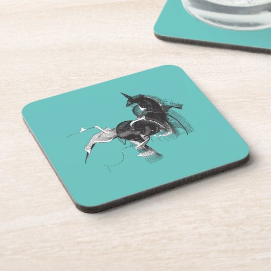 Digital Unicorn Bier Onderzetter (Linkerzijde)
