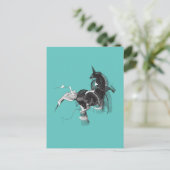 Digital Unicorn Briefkaart (Staand voorkant)