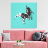 Digital Unicorn Canvas Afdruk (Insitu (Woonkamer))