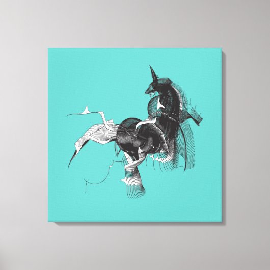 Digital Unicorn Canvas Afdruk (Voorkant)
