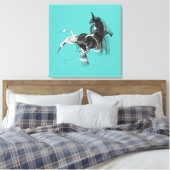 Digital Unicorn Canvas Afdruk (Insitu (Slaapkamer))