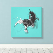 Digital Unicorn Canvas Afdruk (Insitu (Houten vloer))