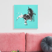 Digital Unicorn Canvas Afdruk (Insitu (Woonkamer))