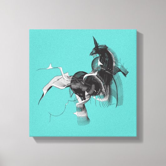 Digital Unicorn Canvas Afdruk (Voorkant)