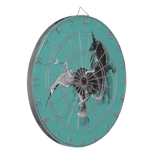 Digital Unicorn Dartbord (Voorkant Links)