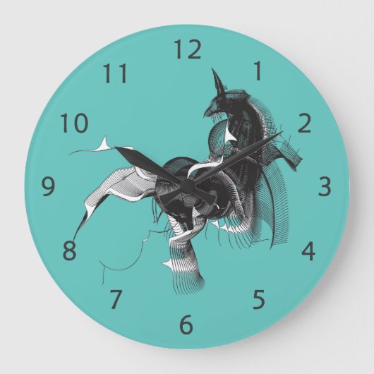 Digital Unicorn Grote Klok (Voorkant)