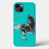 Digital Unicorn Hoesje-Mate iPhone Case (Achterkant)