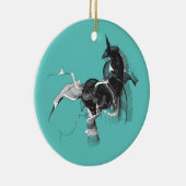 Digital Unicorn Keramisch Ornament (Rechts)