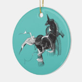 Digital Unicorn Keramisch Ornament (Links)